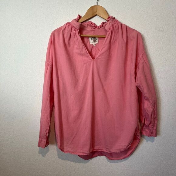 A Shirt Thing Tops - A Shirt Thing Carmine Pink Penelope Cabo Long Sleeve Top Women's Size Small